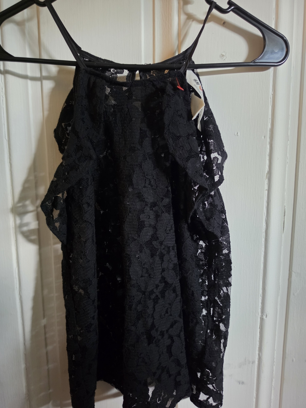 H&M Black Lace Halter Tank Top